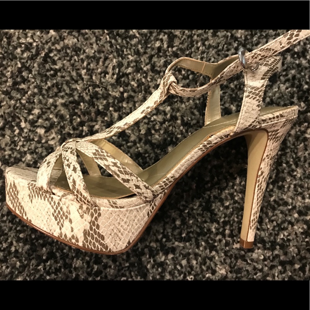 Snakeskin look heels
